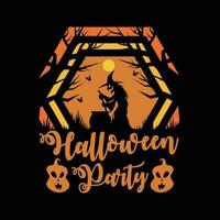 Halloween-Party-T-Shirt-Design vektor