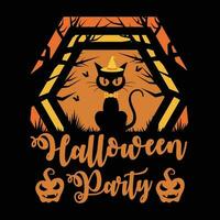 Halloween-Party-T-Shirt-Design vektor