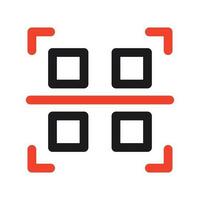 qr Code Scannen Barcode Symbol. Barcode Scanner zum zahlen, Netz, Handy, Mobiltelefon Anwendung, Werbeaktion. Vektor Illustration.
