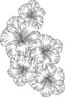 uppsättning av en dekorativ stiliserade gladiosa blomma isolerat på vit bakgrund. i hög grad detaljerad vektor illustration, doodling och zentangle stil, tatuering design blomma gladiolus blomma