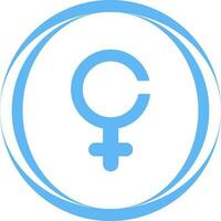 Vektorsymbol für weibliche Zeichen vektor