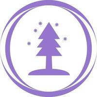 Baum im Schnee-Vektor-Symbol vektor