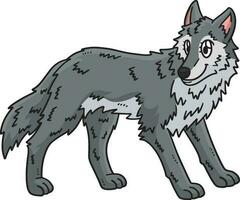 Mutter Wolf Karikatur farbig Clip Art Illustration vektor