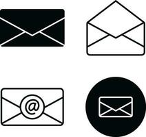 Email Symbol Gliederung isoliert. Linie Brief Symbol zum Webseite Design und Design Dekoration. Vektor Illustration.