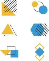 geometrisch Hintergrund. modern Gitter Flyer mit geometrisch Formen, geometrisch Grafik und abstrakt Hintergrund Vektor Satz. Vektor Illustration