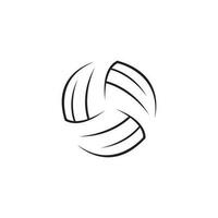 Volleyball Logo, Emblem, Symbole, Designs Vorlagen mit Volleyball Ball auf ein Licht Hintergrund vektor