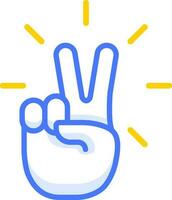Sieg Hand Symbol Emoji vektor