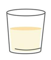 dricka mjölk, flytande hällde i kopp eller glasögon vektor