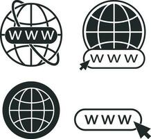 einfach Webseite Symbol. gehen zu Netz Symbol Symbol Vektor Illustration