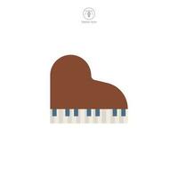 piano ikon symbol vektor illustration isolerat på vit bakgrund