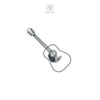 gitarr ikon symbol vektor illustration isolerat på vit bakgrund