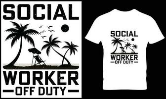 social arbetstagare t-shirt design vektor. vektor