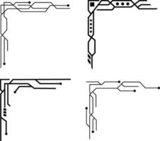 Rand Ecke futuristisch. anders Formen Dekoration Vektor Design Gekritzel skizzieren Stil zum Design dekoration.vektor Profi