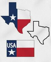 Texas Vektor Karte Briefmarke