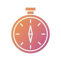 Chronometer-Timer-Silhouette-Stil-Symbol vektor