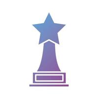 star trophy siluett stilikon vektor