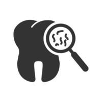 Vektor Illustration von Wurm Zähne Symbol im dunkel Farbe und Weiß Hintergrund