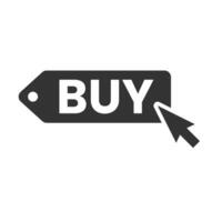 Vektor Illustration von klicken Kaufen Symbol im dunkel Farbe und Weiß Hintergrund
