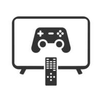 Vektor Illustration von Fernseher Spiele Symbol im dunkel Farbe und Weiß Hintergrund