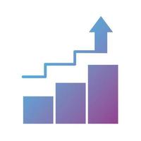 statistik staplar siluett stilikon vektor