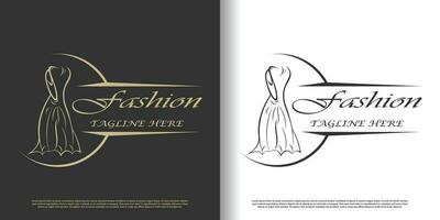 Mode Logo Design Vorlage mit kreativ Konzept Prämie Vektor