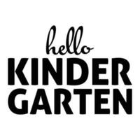 Hallo Kindergarten, zurück zu Schule Hemd Design vektor