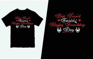 Freundschaft Tag T-Shirt Design kostenlos Vektor