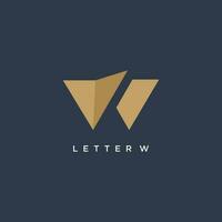 brev w logotyp design vektor aning med modern begrepp