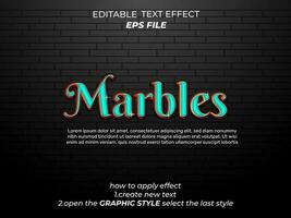 Murmeln Text Wirkung, Typografie, 3d Text. Vektor Vorlage
