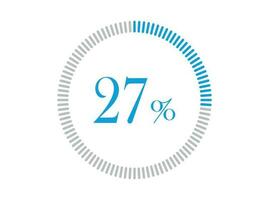 27 procent läser in. 27 procent cirkel diagram infographics vektor, procentsats redo till använda sig av för webb design. vektor