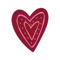 röd knäppa hjärta, illustration för valentines dag vektor
