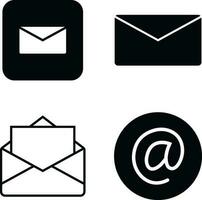 Email Symbol Gliederung isoliert. Linie Brief Symbol zum Webseite Design und Design Dekoration. Vektor Illustration.