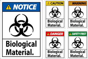 varning märka biologisk material tecken vektor