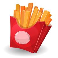 Pommes frites In Red Package vektor