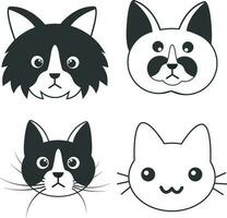 internationell katt dag. med katter djur firande i platt tecknad serie hand dragen bakgrund vektor