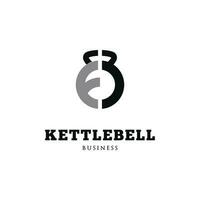 Initiale Brief f Kettlebell Symbol Logo Design Vorlage vektor
