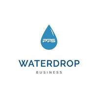 Initiale Brief pps Wassertropfen Symbol Logo Design Vorlage vektor