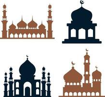 islamisch Moschee Silhouette. zum Design Dekoration. Vektor Illustration