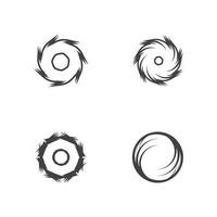 cirkel ringa virvla runt abstrakt logotyp vektor