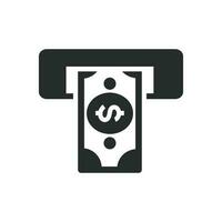 Geldautomat Symbol Vektor Design Illustration Geldautomat Geschäft Konzept