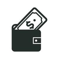 Brieftasche Symbol Vektor Design Illustration Speichern Geld Konzept