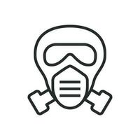 gas mask ikon vektor design illustration skyddande begrepp