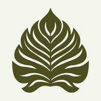 Monstera Blatt Vektor Symbol Design. tropisch abstrakt Logo Design.