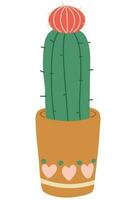 Kaktus Single auf Weiß Hintergrund vektor