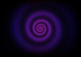 abstrakt spiral håll linje Vinka cirkel mörk lila bakgrund vektor