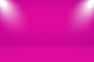 vektor illustration av tömma studio med belysning och rosa bakgrund för produkt visa