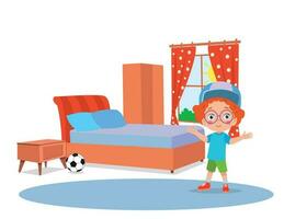 Schlafzimmer und Kinder Vektor Illustration