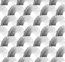 abstrakt gepunktet Wellen nahtlos Muster. fließend geometrisch Formen künstlerisch Hintergrund. Kreis Kugel gepunktet Textur vektor