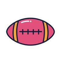 American Football Ballonlinie und Füllstil vektor