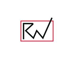 kreativ Brief rw oder rn Logo Design Vektor Vorlage
